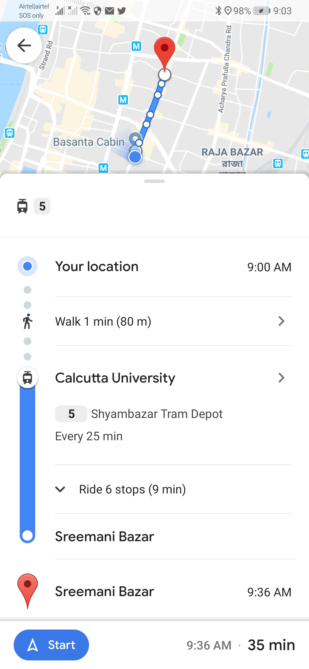 コルカタ 路面電車 Google